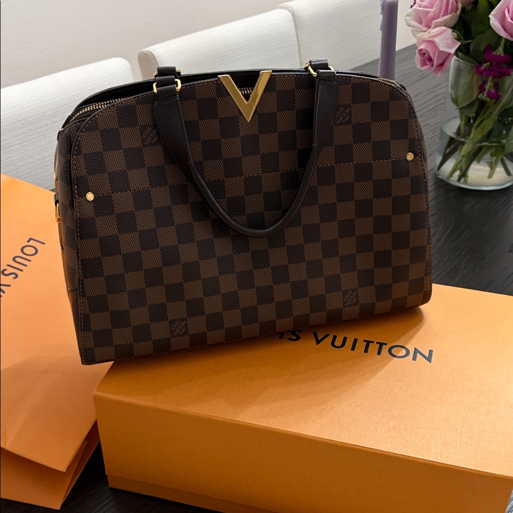 Louis Vuitton Dark Brown Checkered Satchel
